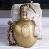 Picture of Vintage Brass Handcrafted Solid Lion Head Crafted Gun Powder Bottle