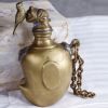 Picture of Vintage Brass Handcrafted Solid Lion Head Crafted Gun Powder Bottle